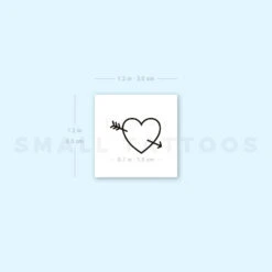 Heart And Arrow Temporary Tattoo (Set Of 3) -Da Vinci Shop 1693065977 image1 st 750px