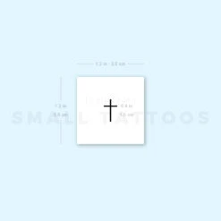 Small Minimalist Cross Temporary Tattoo (Set Of 3) -Da Vinci Shop 1693066097 image1 st 750px