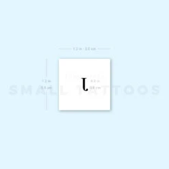 J Uppercase Serif Letter Temporary Tattoo (Set Of 3) -Da Vinci Shop 1693067506 image1 st 750px
