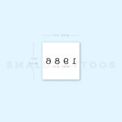 1986 Birth Year Temporary Tattoo (Set Of 3) -Da Vinci Shop 1693067738 image1 st 750px