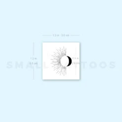 Minimalist Sun + Moon Temporary Tattoo (Set Of 3) -Da Vinci Shop 1693068599 image1 st 750px
