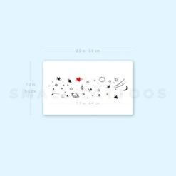 Galaxy Temporary Tattoo (Set Of 3) -Da Vinci Shop 1693069476 image1 st 750px