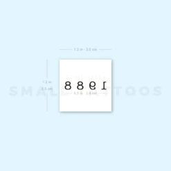 1988 Birth Year Temporary Tattoo (Set Of 3) -Da Vinci Shop 1693069854 image1 st 750px