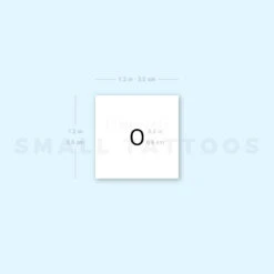 O Uppercase Typewriter Letter Temporary Tattoo (Set Of 3) -Da Vinci Shop 1693069997 image1 st 750px