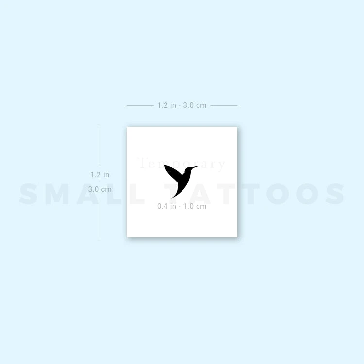 Small Hummingbird Temporary Tattoo (Set Of 3) 6 Small Hummingbird Temporary Tattoo (Set Of 3) - Image 4