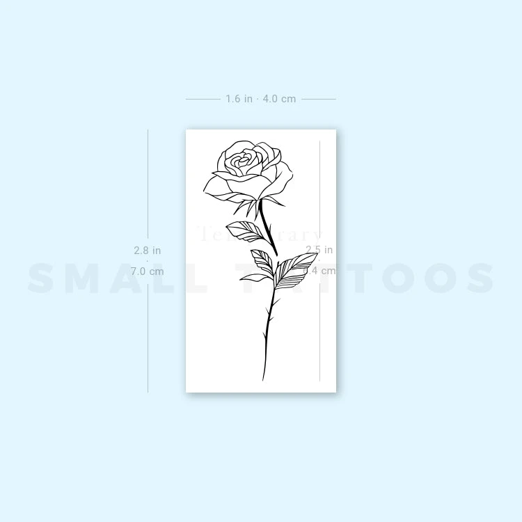 Rose Temporary Tattoo By 1991.ink (Set Of 3) 5 Rose Temporary Tattoo By 1991.ink (Set Of 3) - Image 3