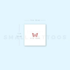 Little Red Butterfly Temporary Tattoo (Set Of 3) -Da Vinci Shop 1693076357 image1 st 750px