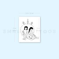 Two Women Temporary Tattoo By Tukoi (Set Of 3) -Da Vinci Shop 1693077618 image1 st 750px