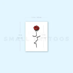 Red Rose Face Temporary Tattoo By Tukoi (Set Of 3) -Da Vinci Shop 1693077737 image1 st 750px