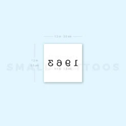 1963 Birth Year Temporary Tattoo (Set Of 3) -Da Vinci Shop 1693082657 image1 st 750px
