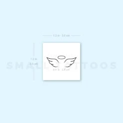 Wings And Halo Temporary Tattoo (Set Of 3) -Da Vinci Shop 1693083017 image1 st 750px