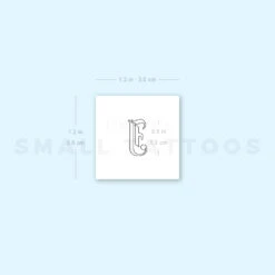 Old English J Letter Temporary Tattoo (Set Of 3) -Da Vinci Shop 1693083217 image1 st 750px
