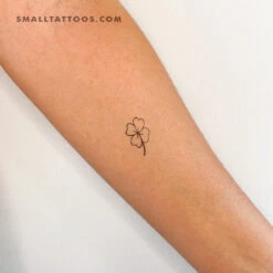 Fine Line Four Leaf Clover Temporary Tattoo (Set Of 3) -Da Vinci Shop 1693169785933