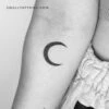 Black Crescent Temporary Tattoo - Set Of 3