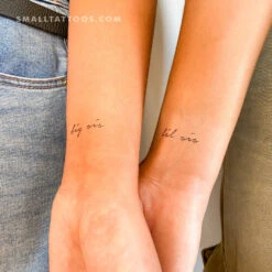 Matching Big Sis And Lil Sis Temporary Tattoo (Set Of 3+3)