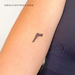 Gun Temporary Tattoo (Set Of 3)