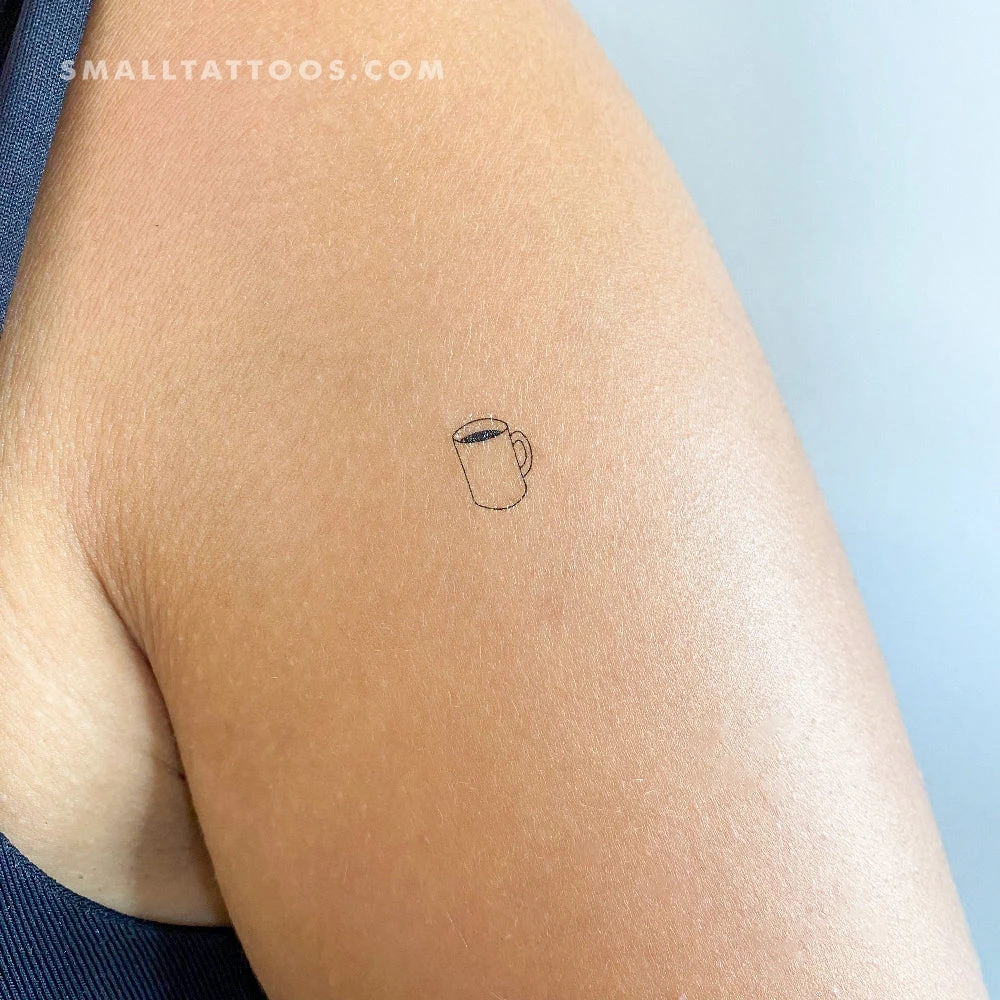 Coffee Mug Temporary Tattoo (Set Of 3) 3 Coffee Mug Temporary Tattoo (Set Of 3)