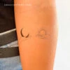 Hands Holding Moon And Sun Temporary Tattoo - Set Of 3 -Da Vinci Shop 1693921110727