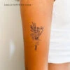 Hand Holding Flowers Temporary Tattoo (Set Of 3) -Da Vinci Shop 1693921241533