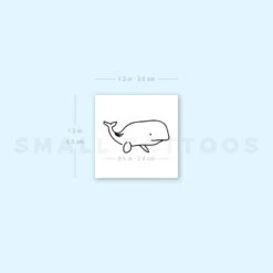 Fine Line Whale Temporary Tattoo (Set Of 3) -Da Vinci Shop 1694164517 image1 st 750px