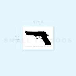 Rihanna Gun Temporary Tattoo (Set Of 3) -Da Vinci Shop 1694278157 image1 st 750px