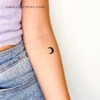 Black Crescent Moon Temporary Tattoo (Set Of 3) -Da Vinci Shop 1694621525743