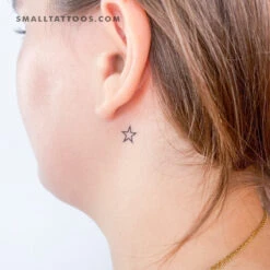 Star Outline Temporary Tattoo (Set Of 3) 9 Star Outline Temporary Tattoo (Set Of 3) -Da Vinci Shop 1694621572805