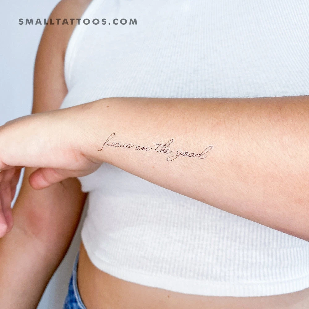 Focus On The Good Temporary Tattoo (Set Of 3) 3 Focus On The Good Temporary Tattoo (Set Of 3)