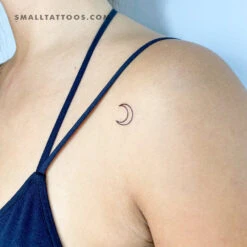 Crescent Moon Outline Temporary Tattoo (Set Of 3) 8 Crescent Moon Outline Temporary Tattoo (Set Of 3) -Da Vinci Shop 1695065441777