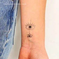Eye Lotus Temporary Tattoo By 1991.ink (Set Of 3)