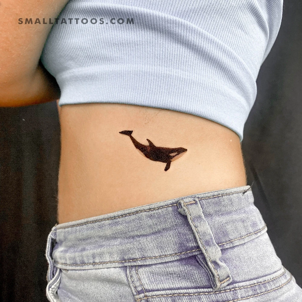 Killer Whale Temporary Tattoo - Set Of 3 4 Killer Whale Temporary Tattoo - Set Of 3 - Image 2