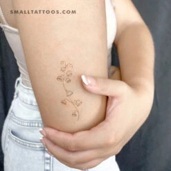 Fine Line Lily Of The Valley Temporary Tattoo (Set Of 3)
