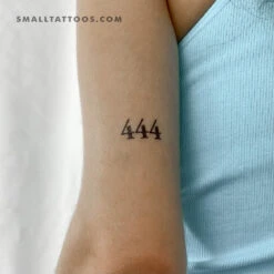 444 Angel Number Temporary Tattoo (Set Of 3) -Da Vinci Shop 1695932164251