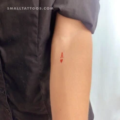 Ace Of Hearts Temporary Tattoo - Set Of 3 -Da Vinci Shop 1696318758519