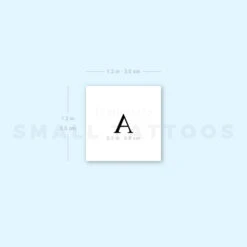 A Uppercase Serif Letter Temporary Tattoo (Set Of 3) 11 A Uppercase Serif Letter Temporary Tattoo (Set Of 3) -Da Vinci Shop 1696763118 image1 st 750px