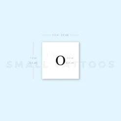 O Uppercase Serif Letter Temporary Tattoo (Set Of 3) -Da Vinci Shop 1696763417 image1 st 750px