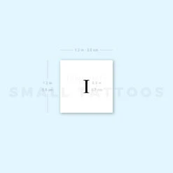 I Uppercase Serif Letter Temporary Tattoo (Set Of 3) -Da Vinci Shop 1696764378 image1 st 750px