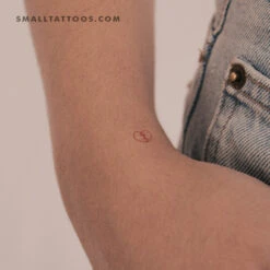 Small Red Broken Heart Temporary Tattoo (Set Of 3)