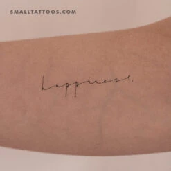 'Happiness' Temporary Tattoo (Set Of 3)