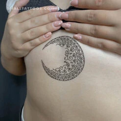 Ornamental Moon Temporary Tattoo (Set Of 3) -Da Vinci Shop 1696964547947