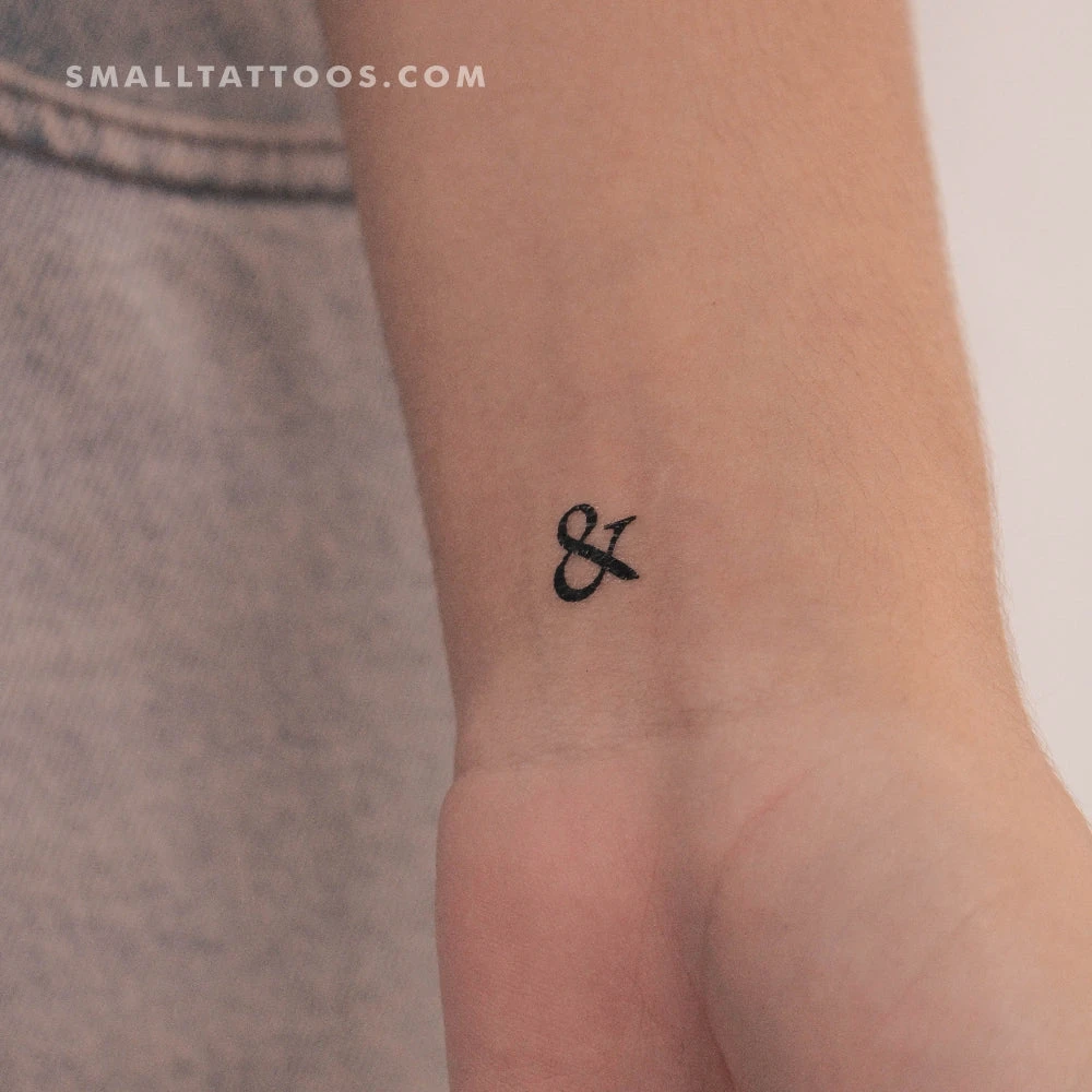 Ampersand Temporary Tattoo (Set Of 3) 3 Ampersand Temporary Tattoo (Set Of 3)