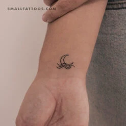 Sea Moonset Temporary Tattoo (Set Of 3)