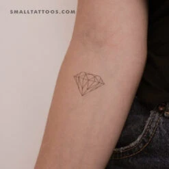 Fine Line Diamond Temporary Tattoo (Set Of 3)
