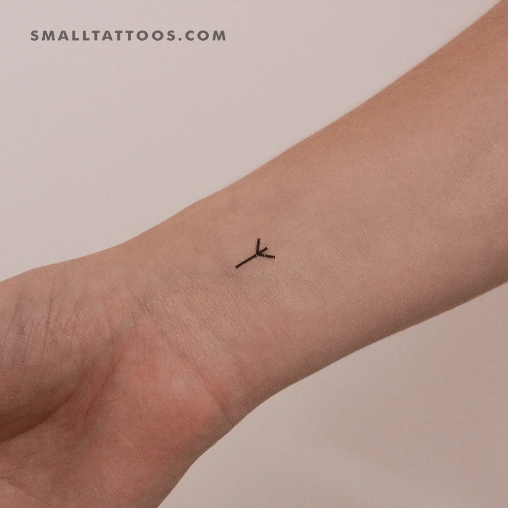 Algiz Rune Temporary Tattoo (Set Of 3) 3 Algiz Rune Temporary Tattoo (Set Of 3)