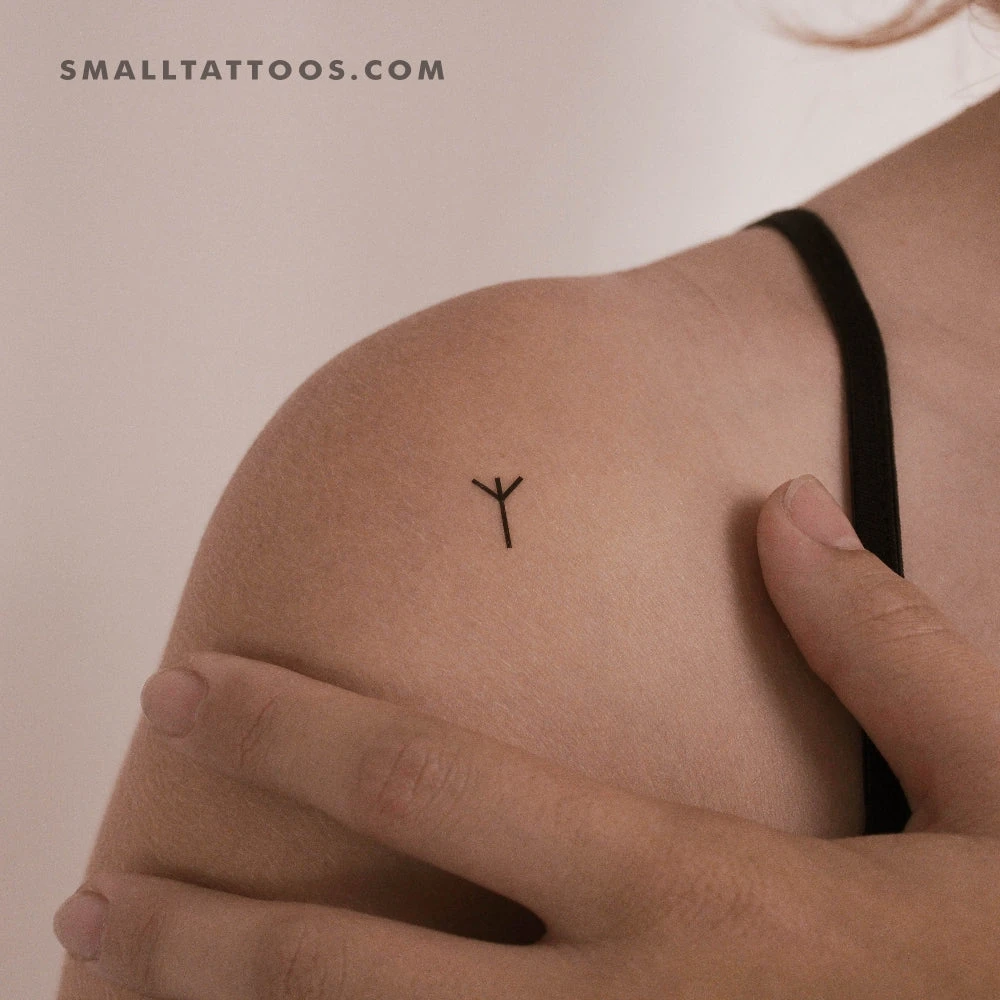 Algiz Rune Temporary Tattoo (Set Of 3) 4 Algiz Rune Temporary Tattoo (Set Of 3) - Image 2