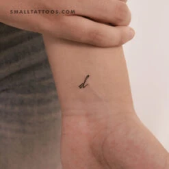 D Handwritten Letter Temporary Tattoo (Set Of 3)