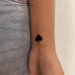 Spades Suit Temporary Tattoo (Set Of 3)