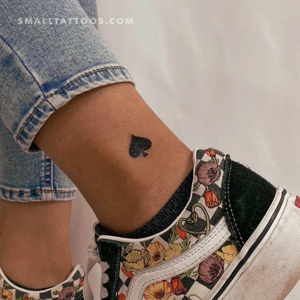 Spades Suit Temporary Tattoo (Set Of 3) 4 Spades Suit Temporary Tattoo (Set Of 3) - Image 2