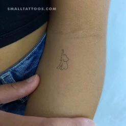 Sitting Elephant Temporary Tattoo (Set Of 3)