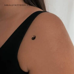 Heart Yin Yang Temporary Tattoo (Set Of 3)